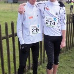 Crossläufer Erik Barzen und Gabriel Repovs bei Rheinland-Pfalz-Cross-MS, 02-2015