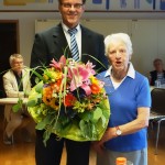 Ehrung Gretelmarie Körner durch TSG-Vorsitzenden, 06-2014