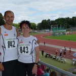 Leichtathletik-Sen-DM Erfurt, S.Behr und T.Reismann, 07-2014