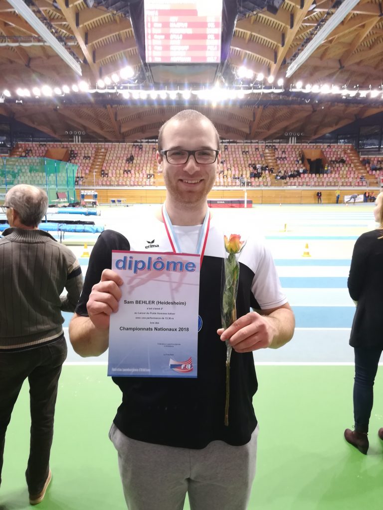 TSG-Leichtathlet Sam Behler wird luxemburgischer Vizemeister