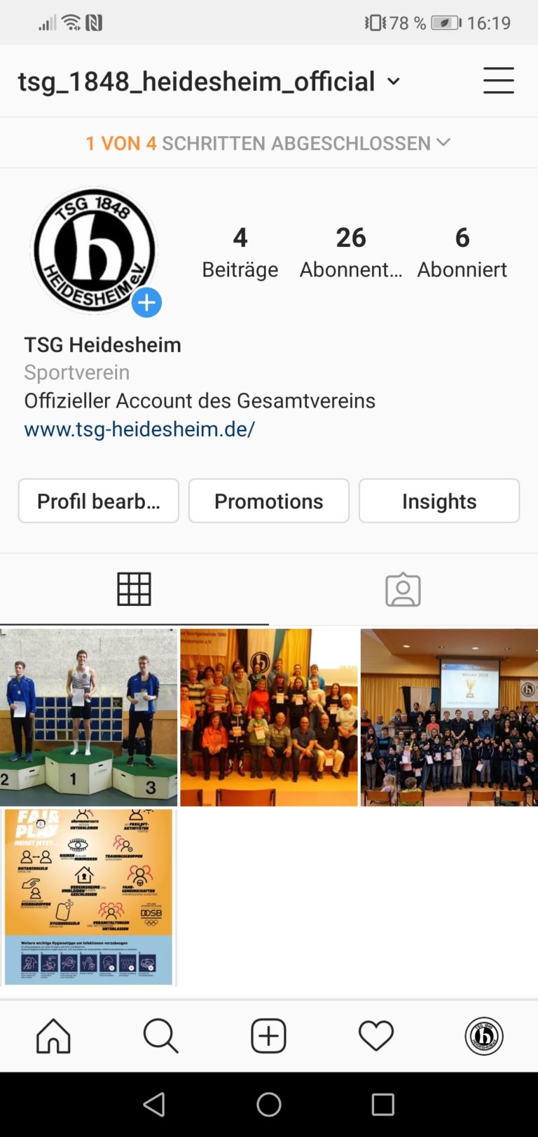 TSG hat jetzt offiziellen Instagram-Account – gerne folgen…