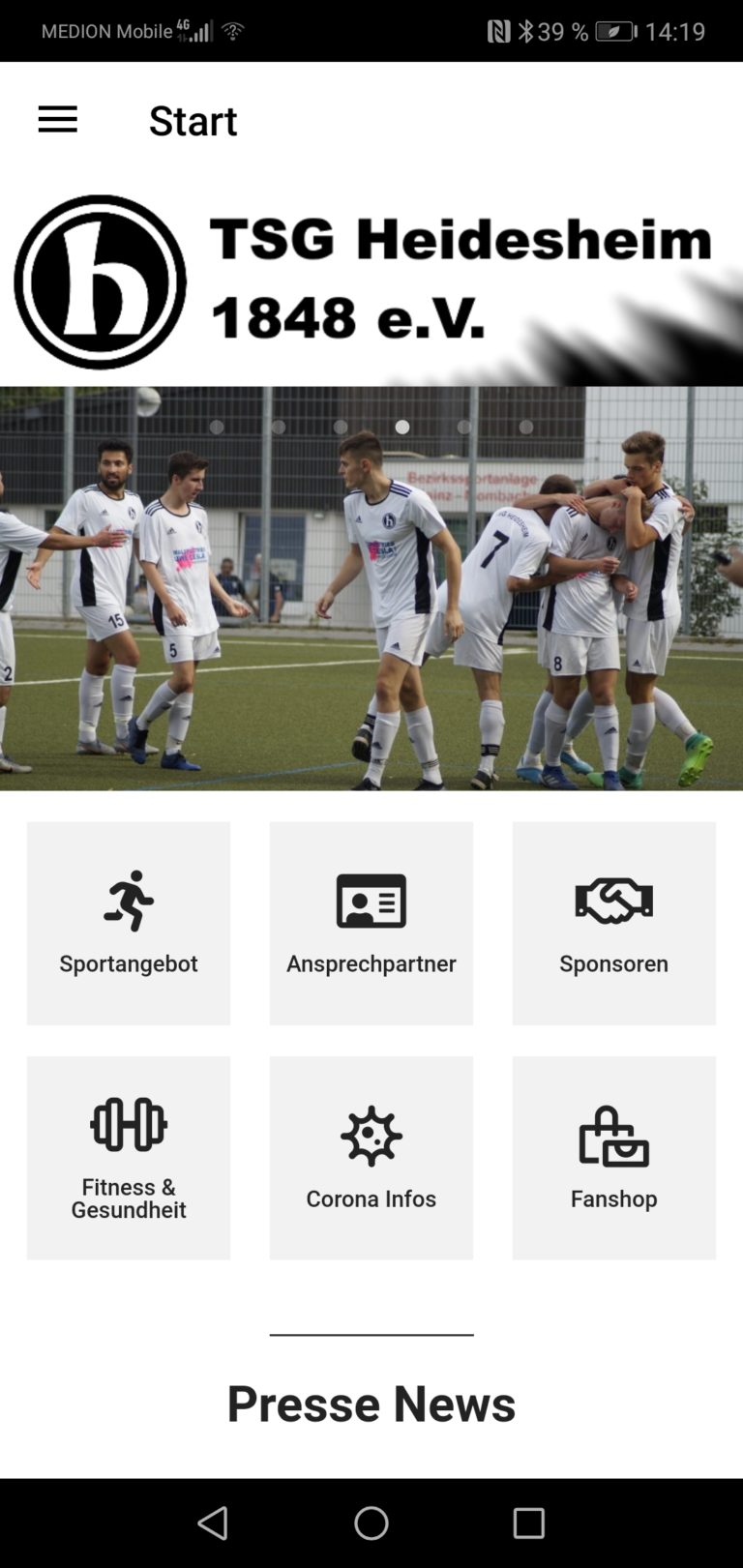 Vereins-App der TSG 1848 Heidesheim ist online!