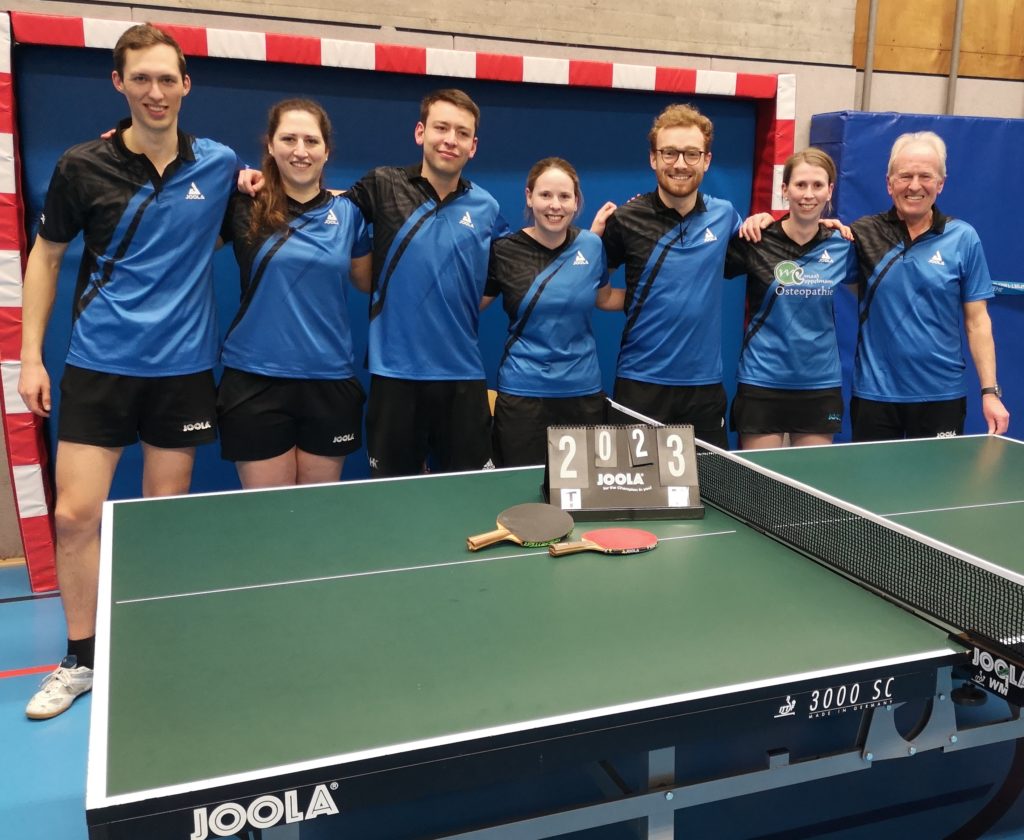 Erste TSG-Tischtennismannschaft spielt vorne mit