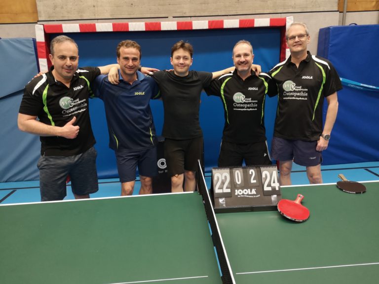 Zweite Tischtennis-Herrenmannschaft vorzeitig Meister